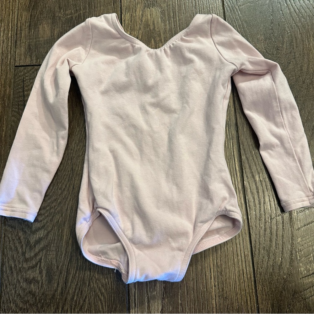 Capezio Girls Light Pink Long Sleeve Leotard‎ Size 2T